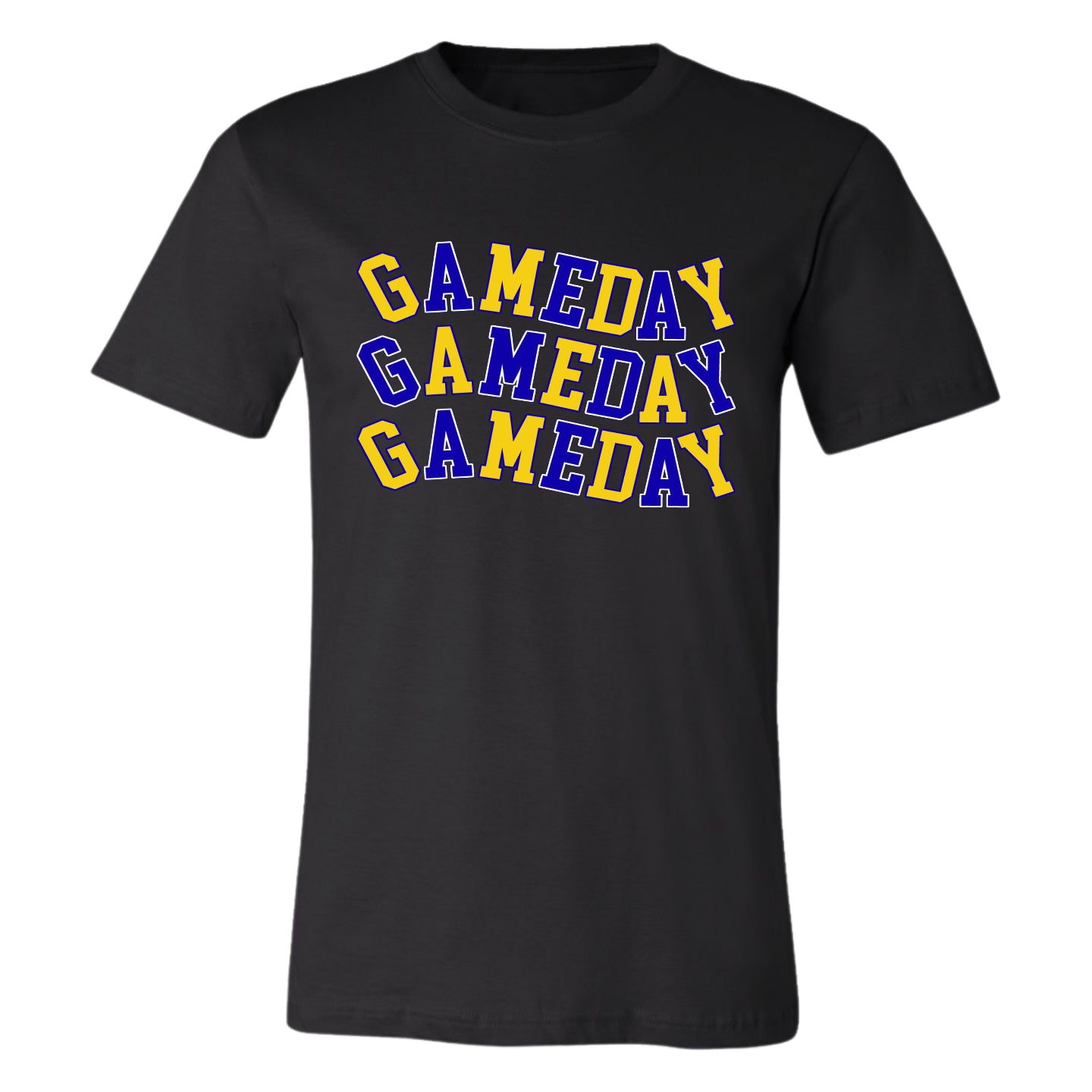 Blue & Yellow Wavy Gameday Tee