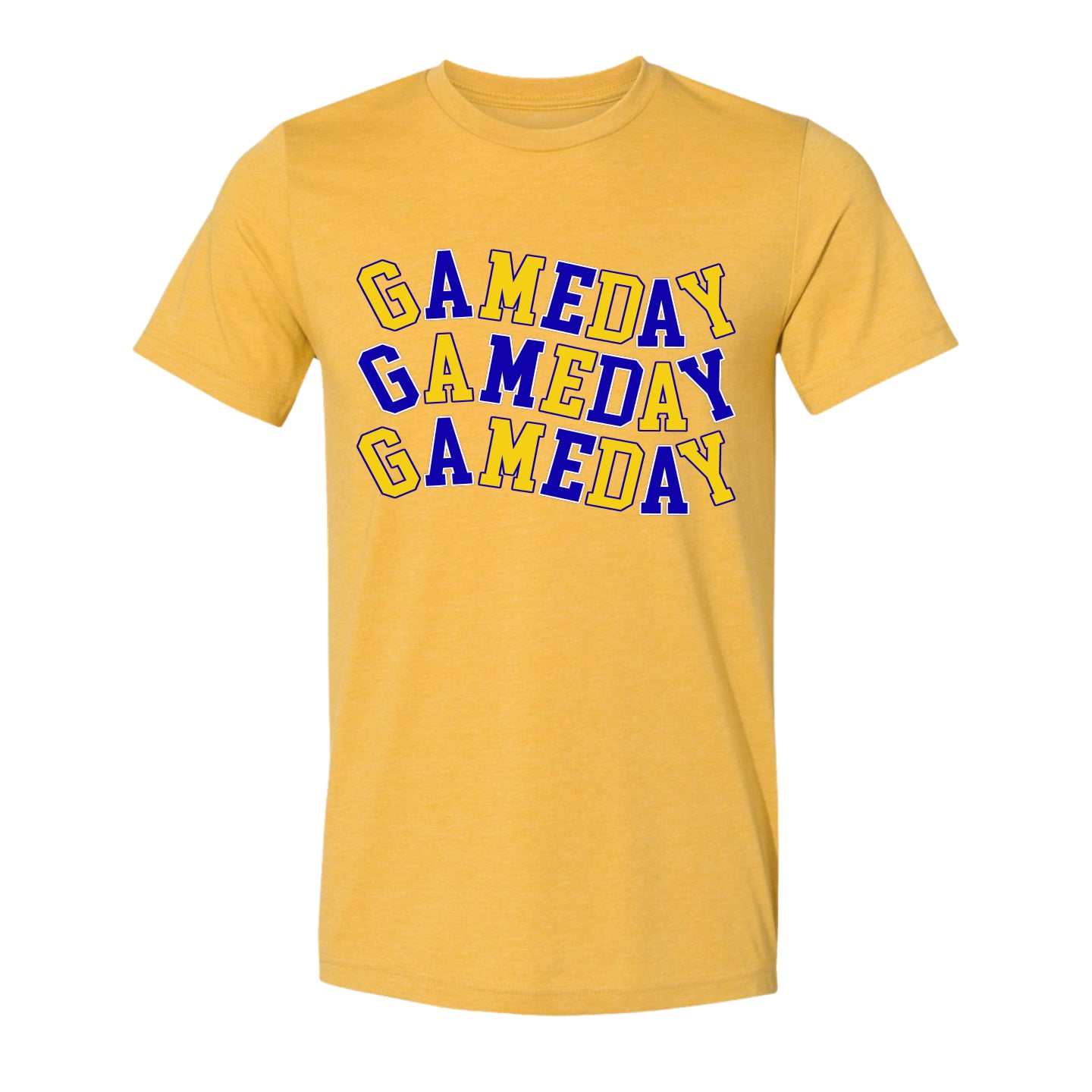 Blue & Yellow Wavy Gameday Tee