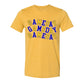 Blue & Yellow Wavy Gameday Tee