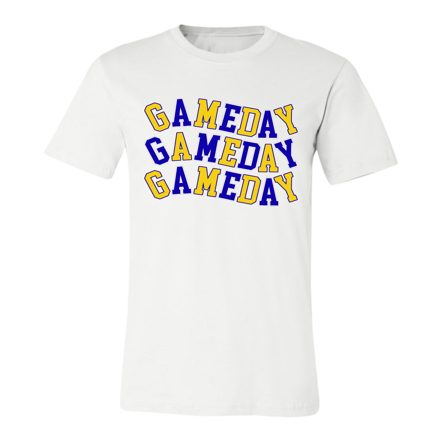 Blue & Yellow Wavy Gameday Tee